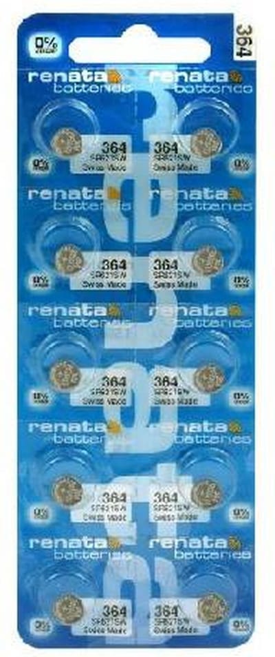 Renata horlogebatterij 364 / SR621SW strip 10 stuks