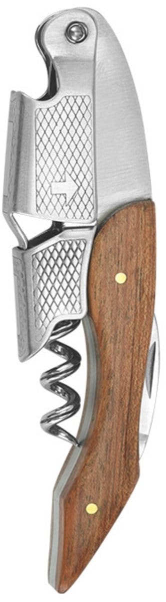 Kurkentrekker - Wijn opener - Wijnopener - Flesopener - Kelnermes - Hefboom - Deluxe - Palissander en roestvrij staal