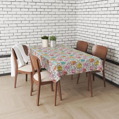 Tafelkleed - Tafelzeil Afwasbaar - Bescherming Tafel - Waterafstotend Polyester - 140 x 240 cm - Mexicaanse Schedel