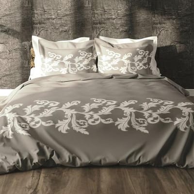 Yellow Juliane Dekbedovertrek - Eenpersoons - 140x200/220 cm - Grey