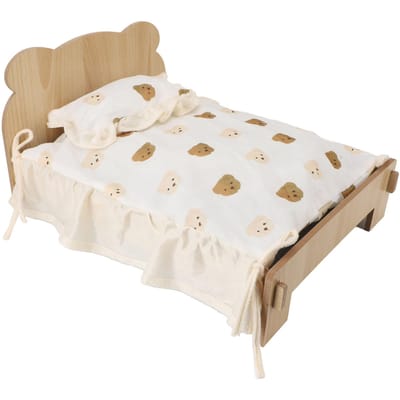 Houten Huisdierbed Houten Frame Slaaphabitat met Matras Universeel voor Kat Hond Konijn Kleine Dieren