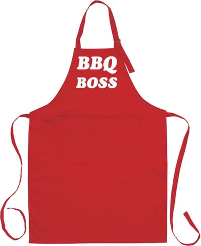 Mijncadeautje - Luxe BBQ schort - BBQ Boss - Rood
