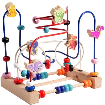 Montessori Baby Speelgoed Houten Achtbaan Kralenbaan Peuter Vroege Educatie Educatieve Puzzel Wiskunde Speelgoed voor Kinderen 2025