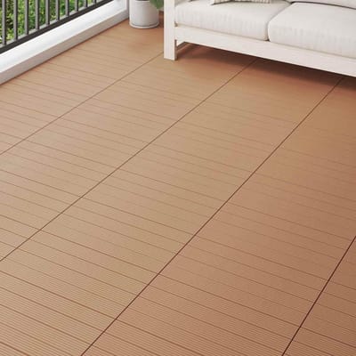Terrastegels Set - Buiten vloer - Balkon Verfraaien - Duurzaam WPC Materiaal - 60 x 30 cm - Bruin