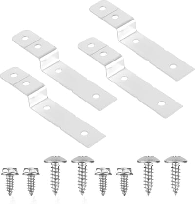Vaatwasser Beugels - Montageclips - Stabiele Montage - Gegalvaniseerd IJzer - 4 Stuks - Zilver