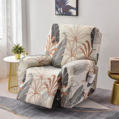 4-delige Relaxfauteuilhoes Stretch Stoelhoes voor Relaxfauteuil Slipcover voor Woonkamer Relaxfauteuilbeschermer met Zak 1 Seater