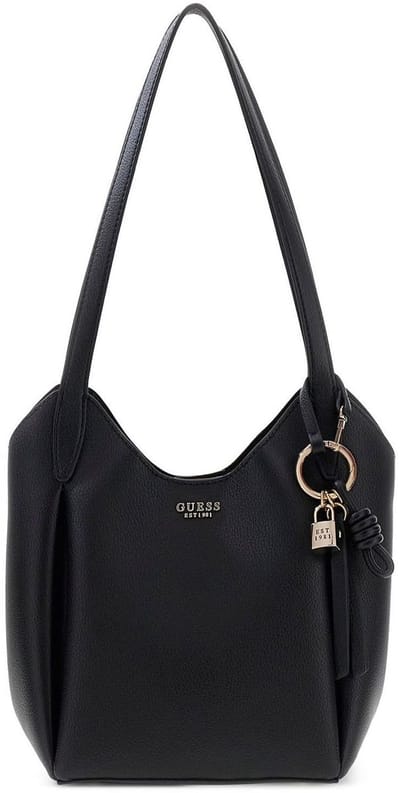GUESS schoudertas Melody Bucket Black zwart