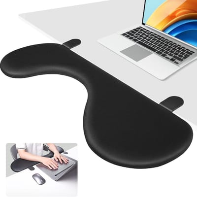 Opklapbare Bureau Armsteun - Ergonomische Pols En Elleboog Ondersteuning - Klembevestiging Bureau Uitbreiding Voor Typen Werken Studeren En Gaming - Zwart