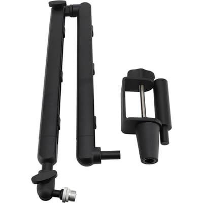 Bras de microphone perche pliable réglable support de microphone avec pince de montage sur bureau adaptateur à vis câble