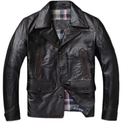 Casual Randen Zwart Lederen Jas Mannen Zachte Echte Koeienhuid Herfst Lente Jassen Chamarras De Cuero Para Hombre XXL zwart