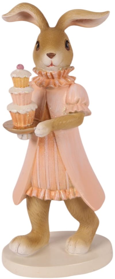 Baroque - Decoratief beeld of figuur - Konijn resin 21 cm - 21x9.5x6 - Polyresin