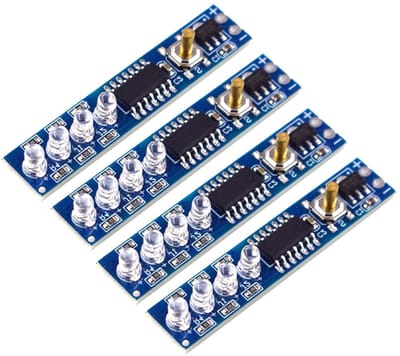 Batterij Tester - Energie Monitor - Batterij Controle - 4 Fasen Indicatie - 30 x 80 x 10 mm - Blauw