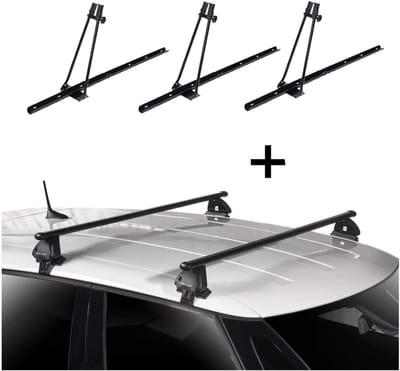Fietsendrager imperiaal set - Dakdragers fiets - Vervoer fietsen auto - Compleet pakket - 3 fietsen - Zwart