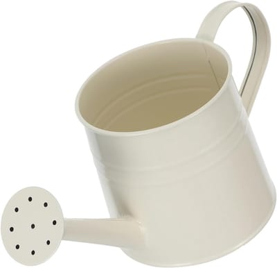 Metalen Gieter - Waterkan Sproeier - Planten Water Geven - Fijne Sproeikop - 27 cm - Beige