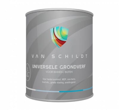 van Schildt Universele Primer Acryl Grondverf  Waterbasis 1 Liter Wit
