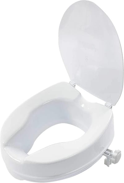 Verhoogde Toiletbril voor Senioren en Gehandicapten - Aanpasbaar en Bevestigbaar, Ideaal voor Ovale Toiletten