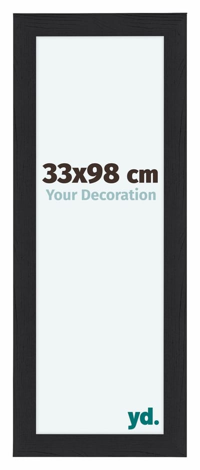 Your Decoration - Fotolijst 33x98 cm - MDF - Zwart Houtnerf - Como