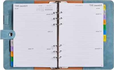 Herbruikbare A5 Agenda met Maand- en Weekindeling, Notities en Contacten, PU Leer Softcover, Inclusief Pennenlus, Perfect voor 2026-2027