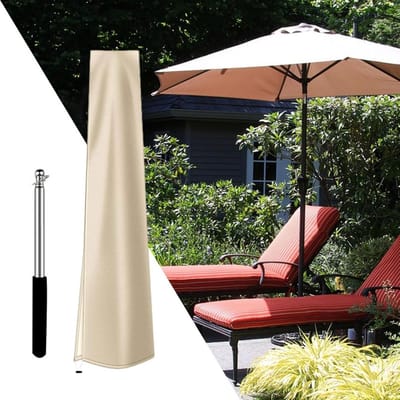 Waterdichte Parasolhoes Beige 240 cm voor Tuin en Terras