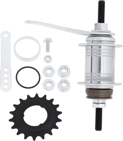 Terugtraprem Naaf - Achterrem Achternaaf - Veilig Fietsen - Stalen Duurzame Constructie - 38.5mm Diameter - Zilver
