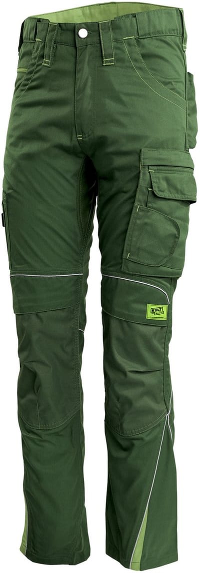 TMG KULT WORKER WORK Werkbroek HEREN Veiligheidsbroek Groen – Korte Beenlengte (73 cm) – Met Kniezak - Cordura Versterkt - 270 GSM