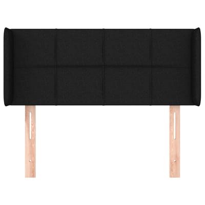 vidaXL - Hoofdbord - met - randen - 83x16x78/88 - cm - stof - zwart