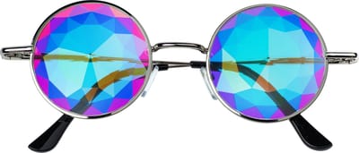 Freaky Glasses® - caleidoscoop bril metaal - squares effect - spacebril - festival bril - kaleidoscoop speelgoed