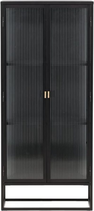 Svea - Limo vitrinekast - 70 x 160 cm - zwart