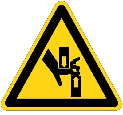 Verbrijzeling waarschuwingsbord | gecoat dibond materiaal | 15 cm