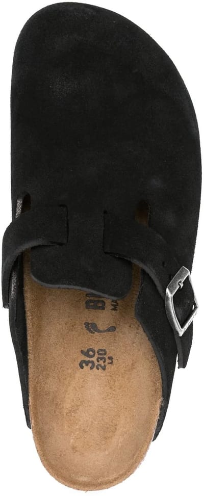 Birkenstock Slippers Boston Zwart Suede Narrow Maat 41