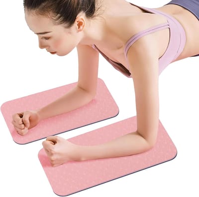 Knie en elleboogsteun - Fitness pads - Thuis trainen - Scheurvast TPE materiaal - 35 x 18 cm - Roze