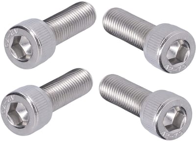 Dailygoods- Zeskantschroeven 4 Stuks - Bevestiging M10 A2-70 - Roestvrij Staal - Corrosiebestendig - Voor Modelliefhebbers - Geschikt voor Automobielindustrie - Inbusschroef