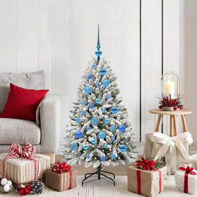 vidaXL - Kunstkerstboom - 120 - cm - 150 - LED's - Warmwit - PVC - en - Staal