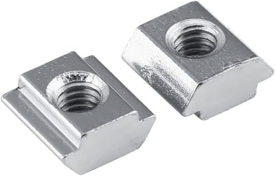 T-Sloten Moeren Set van 50 Stuks, Carbon Staal, Geschikt voor Aluminium Profielen en 2020/3030 Series, M4 Type