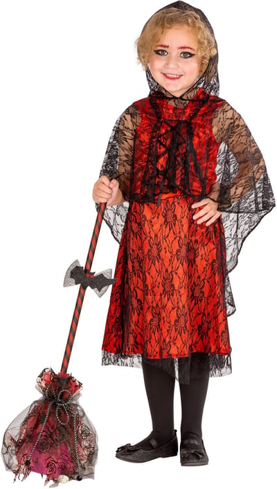 dressforfun - meisjeskostuum Vampir-Lady 116 (5-7y) - verkleedkleding kostuum halloween verkleden feestkleding carnavalskleding carnaval feestkledij partykleding - 300046