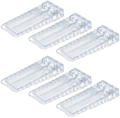 Dailygoods- Deurstopper Antislip - Verstelbaar - Transparant - 6 Stuks - Deurbuffer - Zacht PVC - Voor Vloeren - Deurwig