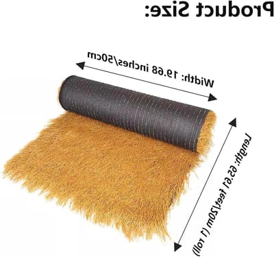 Kunstmatig rieten dakrol - Synthetisch stro dak - Tropische sfeer creëren - Brandvertragend en waterdicht - 1m x 10m - Geel