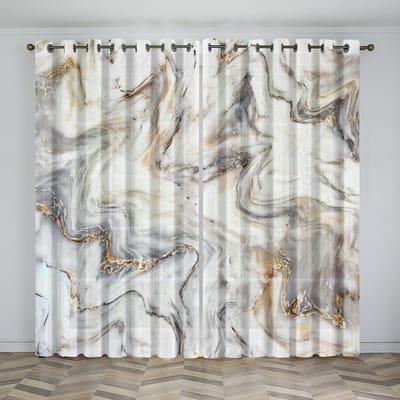3D Marmer Zwart Goud Roze Textuur Luxe Woonkamer Decoratie Gordijnen Volwassen Jeugd Slaapkamer Huis Noodzakelijk Zonwering Gordijnen 100W130H(CM)40x51in&Grommet Top