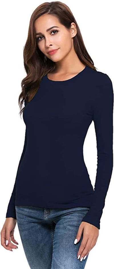 Hoogkwalitatieve Dames Thermo / Fleece / Warmte Shirt | Blauw - M/L