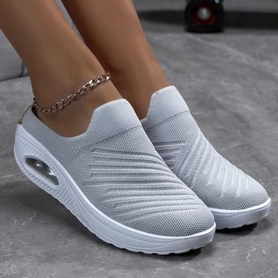 MAEDEF Hoge Kwaliteit Dames Sneakers Outdoor Antislip Zacht Comfortabel Ademend Casual Schoenen Dames Mode Wandelschoenen 38 gray