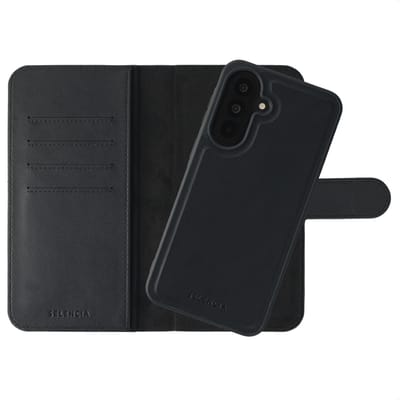 Selencia Hoesje - Geschikt voor Samsung Galaxy A37 (5G) - Olyn Uitneembare Bookcase met Magnetische Ring - Zwart