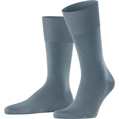 FALKE ClimaWool eenkleurig wol lyocell sokken heren blauw - maat 39-40