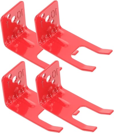 Brandblusser Beugel - Wandhouder Houder - Veilige Bevestiging - L-vormig Ontwerp - 9 x 5 cm - Rood