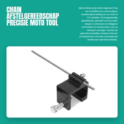 Dailygoods- Kettinguitlijn Tool - Zwart - Precisie - Universeel - Kettingafstelling - Schokbestendig - Gemaakt van metaal - Kettingafsteltool