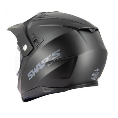 Helm voor motorcross trail Swaps Enduro S789 Crux mat zwart Maat XXL 63-64cm Nieuw
