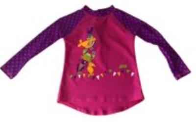 Zoggs - Zwem T-shirt - roze/bollen - lange mouwen - 4/5 jaar