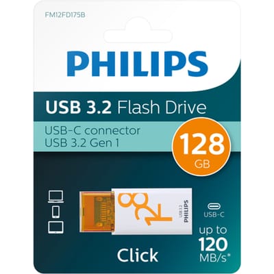 Philips FM12FD175B- USB 3.2 GEN 1 - USB-C click serie - 128GB