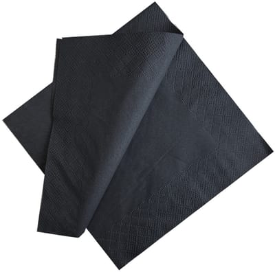 Servetten Cellulose 2-laags 33x33cm Zwart - 3.000 st/ds.