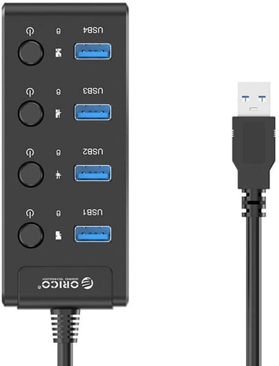 Orico Hub Usb 3.0 Usb Splitter 4X Poorten Voor Laptop Computer Met Switches