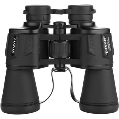 Jumelles Porro HD à fort grossissement 20x50, télescope optique militaire puissant, grand Angle pour la chasse en plein air noir